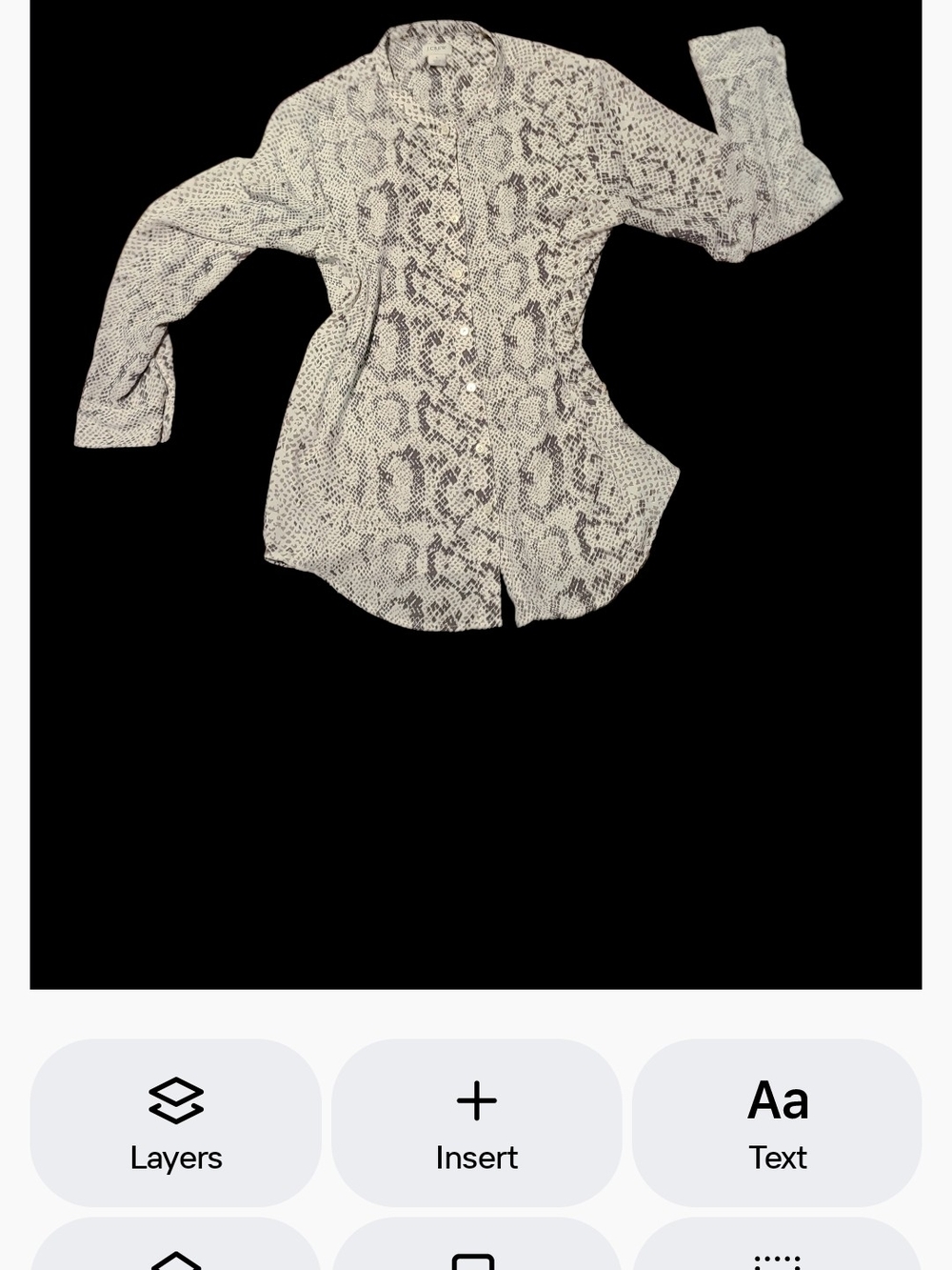 J Crew Snake Print Womens Shirt Sz S excellent